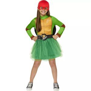 Girls Teenage Mutant Ninja Turtles TMNT 4-in-1 Costume Dress Set Size Sm Med NWT